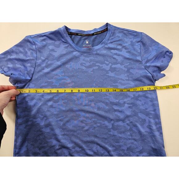 Spyder active Perforated performance top cropped L blue womens EUC breathable - Picture 7 of 7